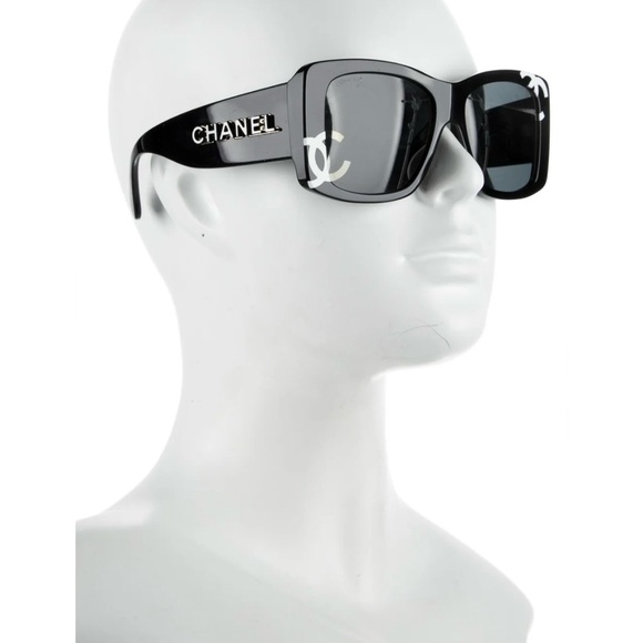 CHANEL Black and White Sunglasses - Picture 2 of 11